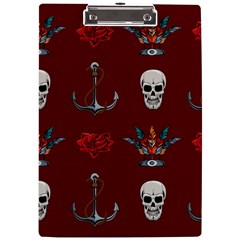 Tattoo-old-school-background-pattern A4 Acrylic Clipboard by Salman4z