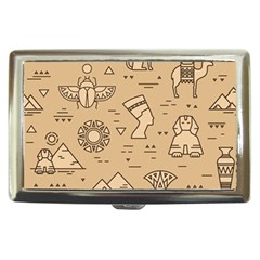 Egyptian-seamless-pattern-symbols-landmarks-signs-egypt Cigarette Money Case by Salman4z