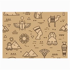 Egyptian-seamless-pattern-symbols-landmarks-signs-egypt Large Glasses Cloth (2 Sides) by Salman4z