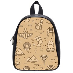 Egyptian-seamless-pattern-symbols-landmarks-signs-egypt School Bag (small)