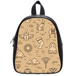 Egyptian-seamless-pattern-symbols-landmarks-signs-egypt School Bag (Small) Front