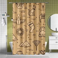 Egyptian-seamless-pattern-symbols-landmarks-signs-egypt Shower Curtain 48  X 72  (small)  by Salman4z