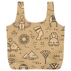 Egyptian-seamless-pattern-symbols-landmarks-signs-egypt Full Print Recycle Bag (xl) by Salman4z