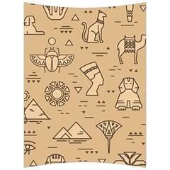 Egyptian-seamless-pattern-symbols-landmarks-signs-egypt Back Support Cushion by Salman4z