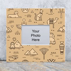 Egyptian-seamless-pattern-symbols-landmarks-signs-egypt White Wall Photo Frame 5  X 7  by Salman4z