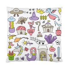 Fantasy-things-doodle-style-vector-illustration Standard Cushion Case (two Sides) by Salman4z