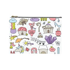 Fantasy-things-doodle-style-vector-illustration Cosmetic Bag (large) by Salman4z