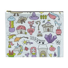 Fantasy-things-doodle-style-vector-illustration Cosmetic Bag (xl) by Salman4z