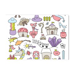 Fantasy-things-doodle-style-vector-illustration Crystal Sticker (a4) by Salman4z