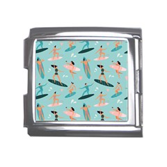 Beach-surfing-surfers-with-surfboards-surfer-rides-wave-summer-outdoors-surfboards-seamless-pattern- Mega Link Italian Charm (18mm) by Salman4z