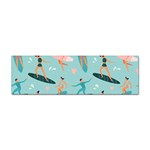 Beach-surfing-surfers-with-surfboards-surfer-rides-wave-summer-outdoors-surfboards-seamless-pattern- Sticker (Bumper) Front