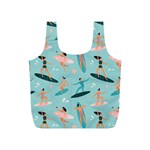 Beach-surfing-surfers-with-surfboards-surfer-rides-wave-summer-outdoors-surfboards-seamless-pattern- Full Print Recycle Bag (S) Back