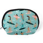 Beach-surfing-surfers-with-surfboards-surfer-rides-wave-summer-outdoors-surfboards-seamless-pattern- Accessory Pouch (Medium) Back