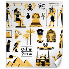 Egypt-symbols-decorative-icons-set Canvas 20  X 24  by Salman4z