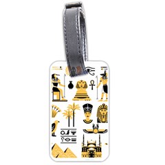 Egypt-symbols-decorative-icons-set Luggage Tag (one Side) by Salman4z