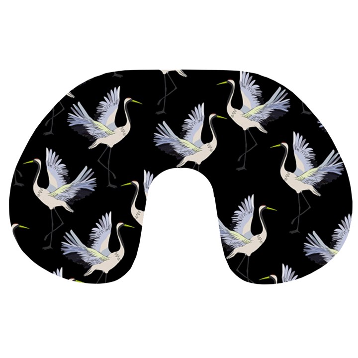 Crane Pattern Travel Neck Pillow