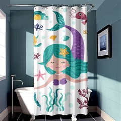 Set-cute-mermaid-seaweeds-marine-inhabitants Shower Curtain 36  X 72  (stall)  by Salman4z