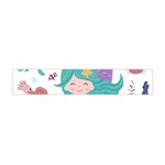 Set-cute-mermaid-seaweeds-marine-inhabitants Premium Plush Fleece Scarf (Mini) Front