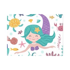 Set-cute-mermaid-seaweeds-marine-inhabitants Premium Plush Fleece Blanket (mini) by Salman4z