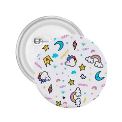 Unicorns-rainbows-seamless-pattern 2 25  Buttons by Salman4z