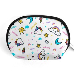 Unicorns-rainbows-seamless-pattern Accessory Pouch (medium) by Salman4z