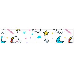 Unicorns-rainbows-seamless-pattern Large Premium Plush Fleece Scarf  by Salman4z