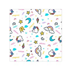 Unicorns-rainbows-seamless-pattern Square Satin Scarf (30  X 30 ) by Salman4z