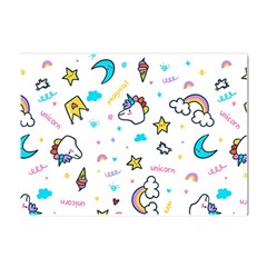 Unicorns-rainbows-seamless-pattern Crystal Sticker (a4) by Salman4z