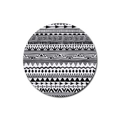 Boho-style-pattern Rubber Coaster (round) by Salman4z