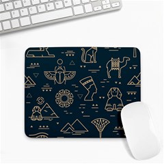 Dark-seamless-pattern-symbols-landmarks-signs-egypt -- Small Mousepad by Salman4z