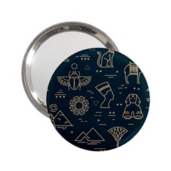 Dark-seamless-pattern-symbols-landmarks-signs-egypt -- 2 25  Handbag Mirrors by Salman4z