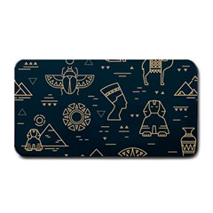 Dark-seamless-pattern-symbols-landmarks-signs-egypt -- Medium Bar Mat by Salman4z