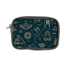 Dark-seamless-pattern-symbols-landmarks-signs-egypt -- Coin Purse by Salman4z