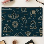 Dark-seamless-pattern-symbols-landmarks-signs-egypt -- Cosmetic Bag (XXXL) Back