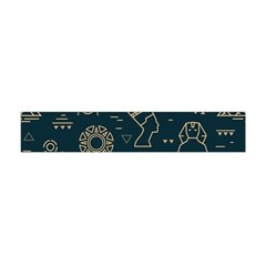 Dark-seamless-pattern-symbols-landmarks-signs-egypt -- Premium Plush Fleece Scarf (mini) by Salman4z