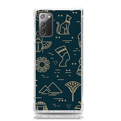 Dark-seamless-pattern-symbols-landmarks-signs-egypt -- Samsung Galaxy Note 20 Tpu Uv Case by Salman4z