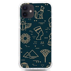 Dark-seamless-pattern-symbols-landmarks-signs-egypt -- Iphone 12/12 Pro Tpu Uv Print Case by Salman4z