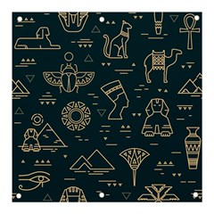 Dark-seamless-pattern-symbols-landmarks-signs-egypt -- Banner And Sign 3  X 3  by Salman4z