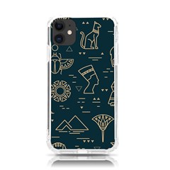 Dark-seamless-pattern-symbols-landmarks-signs-egypt -- Iphone 11 Tpu Uv Print Case by Salman4z