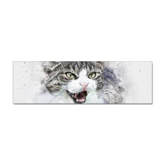 Cat Pet Art Abstract Watercolor Sticker (bumper) by Jancukart