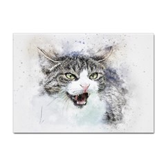 Cat Pet Art Abstract Watercolor Sticker A4 (100 Pack)