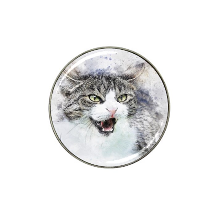 Cat Pet Art Abstract Watercolor Hat Clip Ball Marker (4 pack)