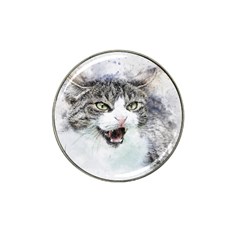 Cat Pet Art Abstract Watercolor Hat Clip Ball Marker (10 Pack)