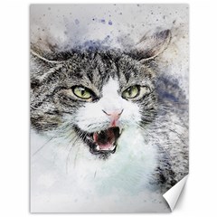 Cat Pet Art Abstract Watercolor Canvas 36  X 48 