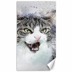 Cat Pet Art Abstract Watercolor Canvas 40  X 72  by Jancukart