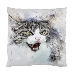 Cat Pet Art Abstract Watercolor Standard Cushion Case (one Side)