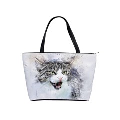 Cat Pet Art Abstract Watercolor Classic Shoulder Handbag