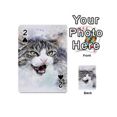 Cat Pet Art Abstract Watercolor Playing Cards 54 Designs (mini)