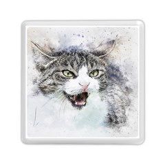 Cat Pet Art Abstract Watercolor Memory Card Reader (square) by Jancukart