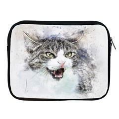 Cat Pet Art Abstract Watercolor Apple Ipad 2/3/4 Zipper Cases